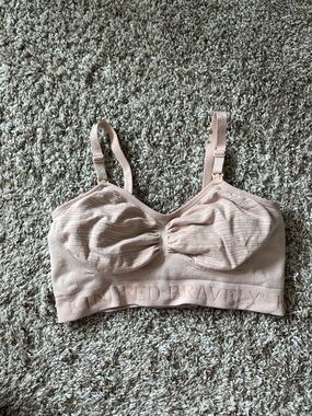 Kindred Bravely Soft Blush Nursing and hands free pumping Bra